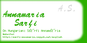 annamaria sarfi business card